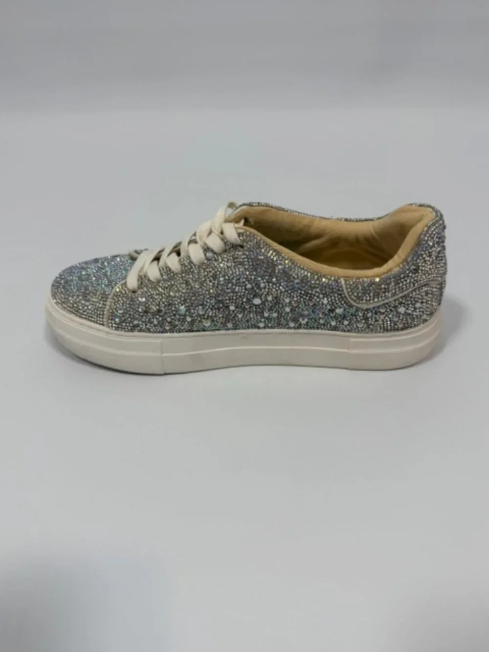 Betsey Johnson Sidny Rhinestone Lace Up Sneakers Size 10 *SEE VIDEO FOR SPARKLE* - Picture 8 of 10